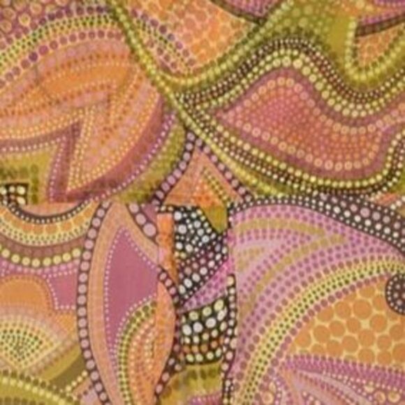 Dana Buckman 70s Orange Mod Silk Chiffon Button Down Blouse Size 14 - Picture 4 of 4